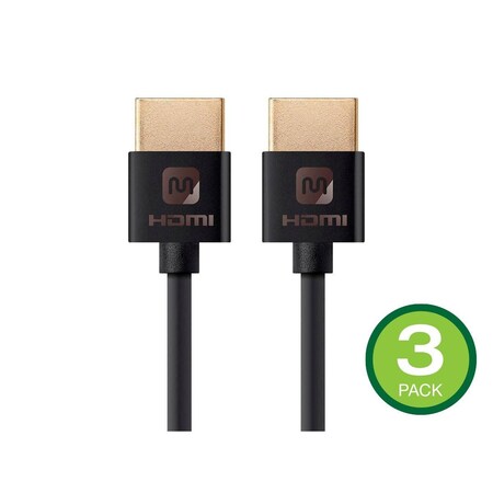 Monoprice Ultra Slim Series High Speed HDMI Cable - 4K@60Hz HDR 18Gbps 36AWG YCb 39574